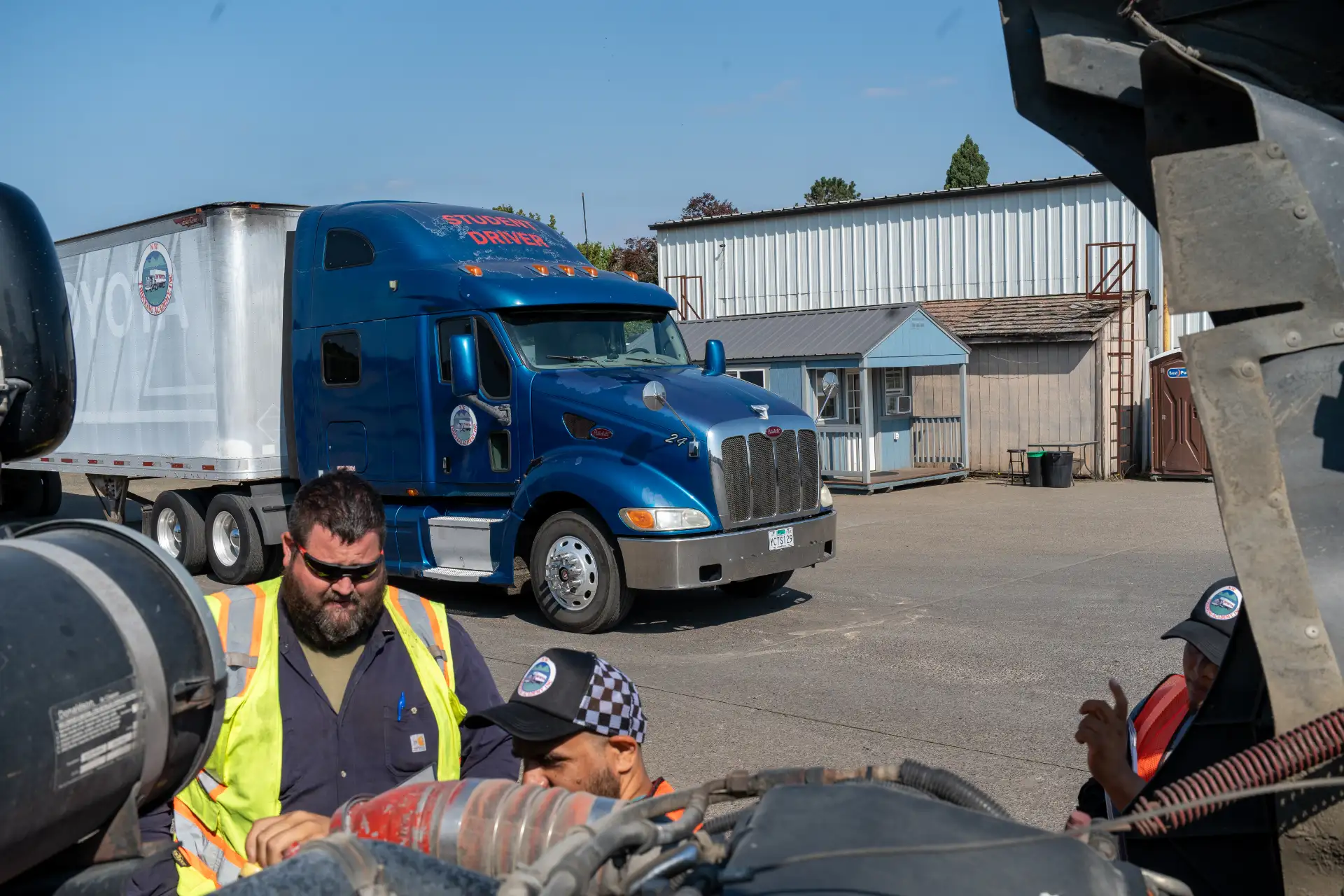 NW Trucking Academy instructor on the training yard
