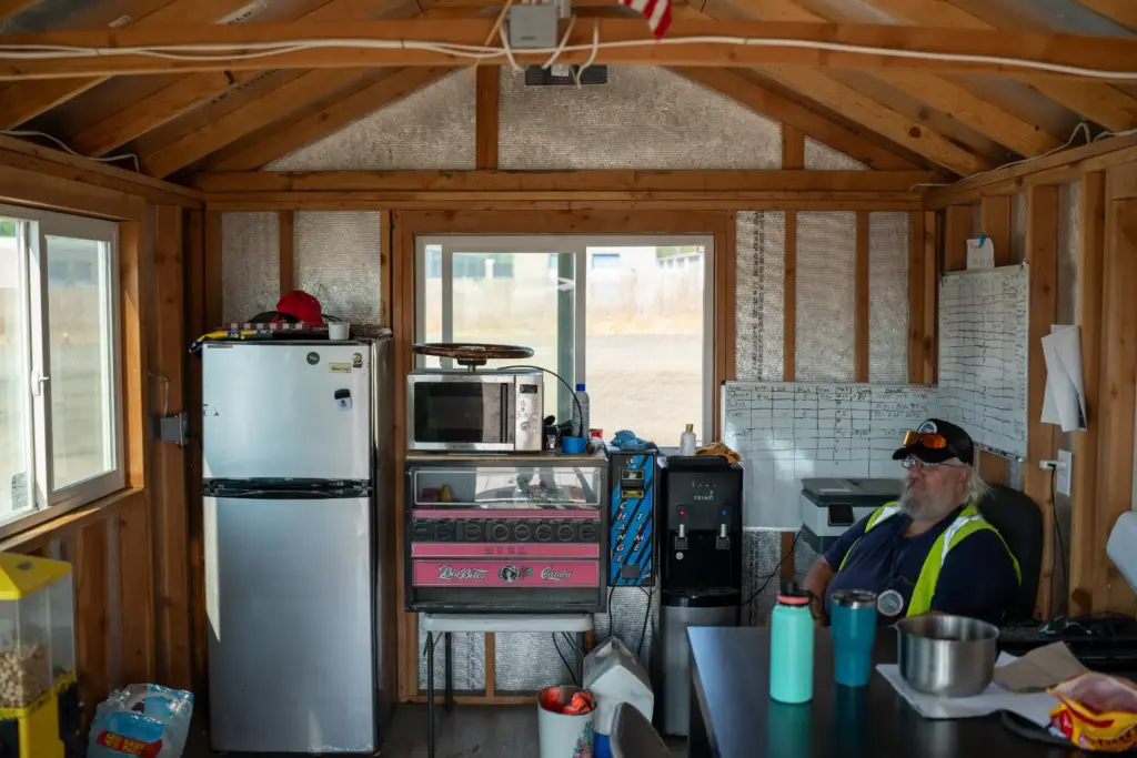 NW Trucking Academy instructor in the yard office